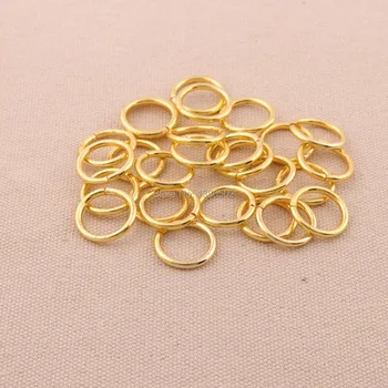 100vnt/lot 17*13mm aukso spalvos metalo šuolis žiedas O žiedas raktų žiedas sklendė, skirta maišą drabužių dekoravimas