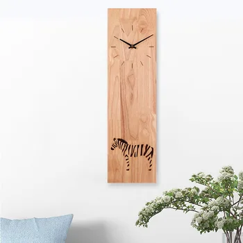 16inches Medienos Paprastas Sieninis Laikrodis Namie Japonų Stiliaus Aikštėje Silent Kūrybos Meno Biuro Apdailos Lazerinis Graviravimas Sieninis Laikrodis