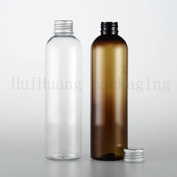 30pcs 250ml tuščia skaidri kosmetikos buteliukai su aliuminio dangteliu,aišku, travel size plastikinis buteliukas su sandariu dangčiu indas