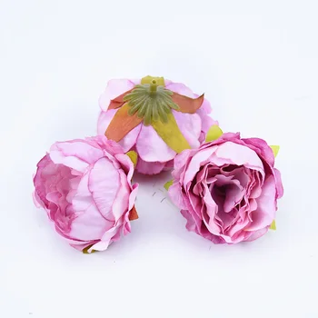5vnt Šilko bijūnų galvos gėlių sienos vestuves namų dekoravimo reikmenys, dirbtinės gėlės for scrapbooking 