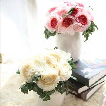 Arbata, rožių, gėlių puokštės netikrą gėlių didmeninė šilko gėlių namų apdailos Nemokamas Pristatymas