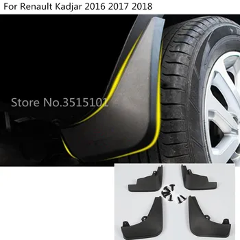 Automobilio stilius plastikinis sparnas minkštas mudguard auto detektorius atvartu splash sparnų liejimo dalys, Renault Kadjar 2016 2017 2018