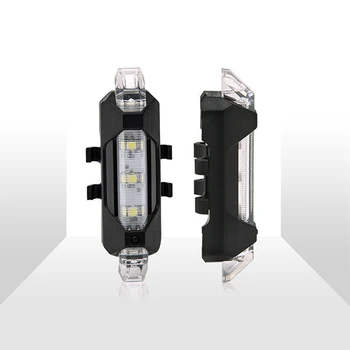 Dviračių Vandeniui Galiniai Šviesos diodų (LED) USB Įkrovimo Kalnų Dviratį Dviračiu lempų Saugos Įspėjamoji Lemputė Dviračių Priedai