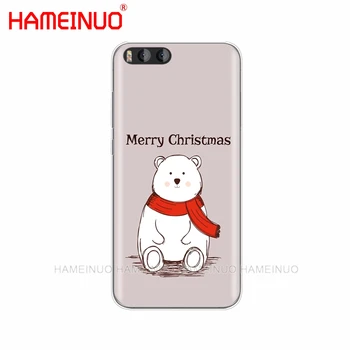 HAMEINUO Mielas Lokys Christmas Polar Bear Naujųjų Metų Dangtis Atveju Xiaomi Mi A1 A2 3 4 5 5S 5C 5X 6X 6 4I 4C PASTABA MAX 2 mix plus