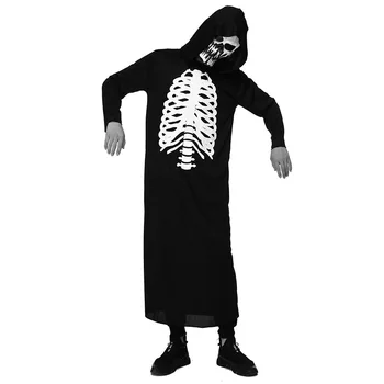 Helovinas Suaugusiųjų Šviesos Siaubo Kostiumas Maskuotis Zombie Drabužius Rekvizitai Skeletas Dvasios Drabužius Velnio Mantija Spausdinti Anime Suknelės