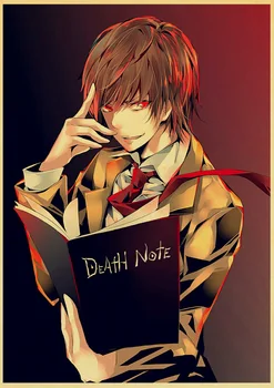 Klasikinis Anime Death Note, Plakatai Retro Kraftpopieris Plakatas Baras Kambario Dekoravimas, Tapyba Meno Siena Lipdukas Nuotrauką