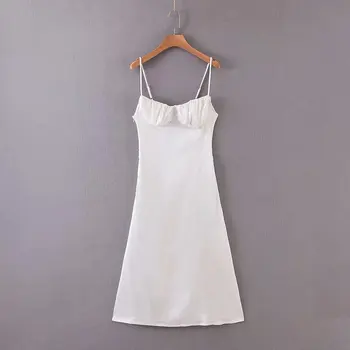 Lady Bohemijos Suknelė Naujausias Elegantiška Suknelė Seksualus Slim Stebėjimo Suknelė Moterims Vientisos Baltos Backless Suknelės Ilgai Suspender Suknelė