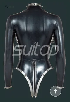 Moterų 's latekso gumos bodysuits krūtinė pripučiami grįžti į tarpkojo zip (ne įskaitant metalo kniedės) su kojų dalys