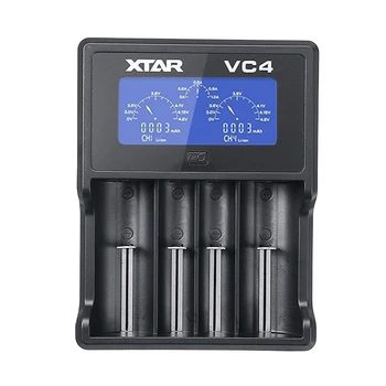 Nauja siunta XTAR VC4 USB 18650 20700 21700 32650 Li-Ion, Ni-MH Baterija LCD Įkroviklis Baterijos Įkrovimo Priedai