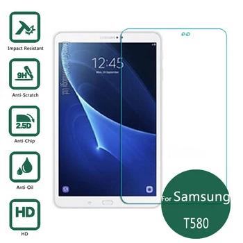 Samsung Galaxy Tab 10.1 (2016 M.) T580 T585 2.5 D Sprogimų Grūdinto Grūdintas Stiklas Kino ScreenProtector Dangtis