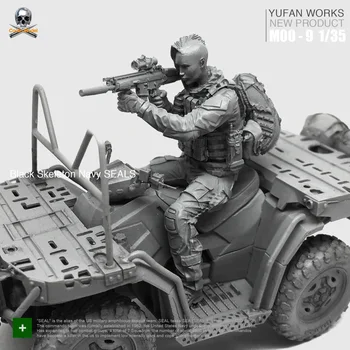 Yufan Modelis 1/35 Dervos Pav Moterų Kareivis + Reljefas Automobilių JAV Karinių pajėgų Seal Commando Grožio Vairuotojo Moo-09